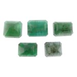 Green Emerald – 27.85 Carats (Ratti-30.77) Panna ~ 5 Pcs Seller Pack
